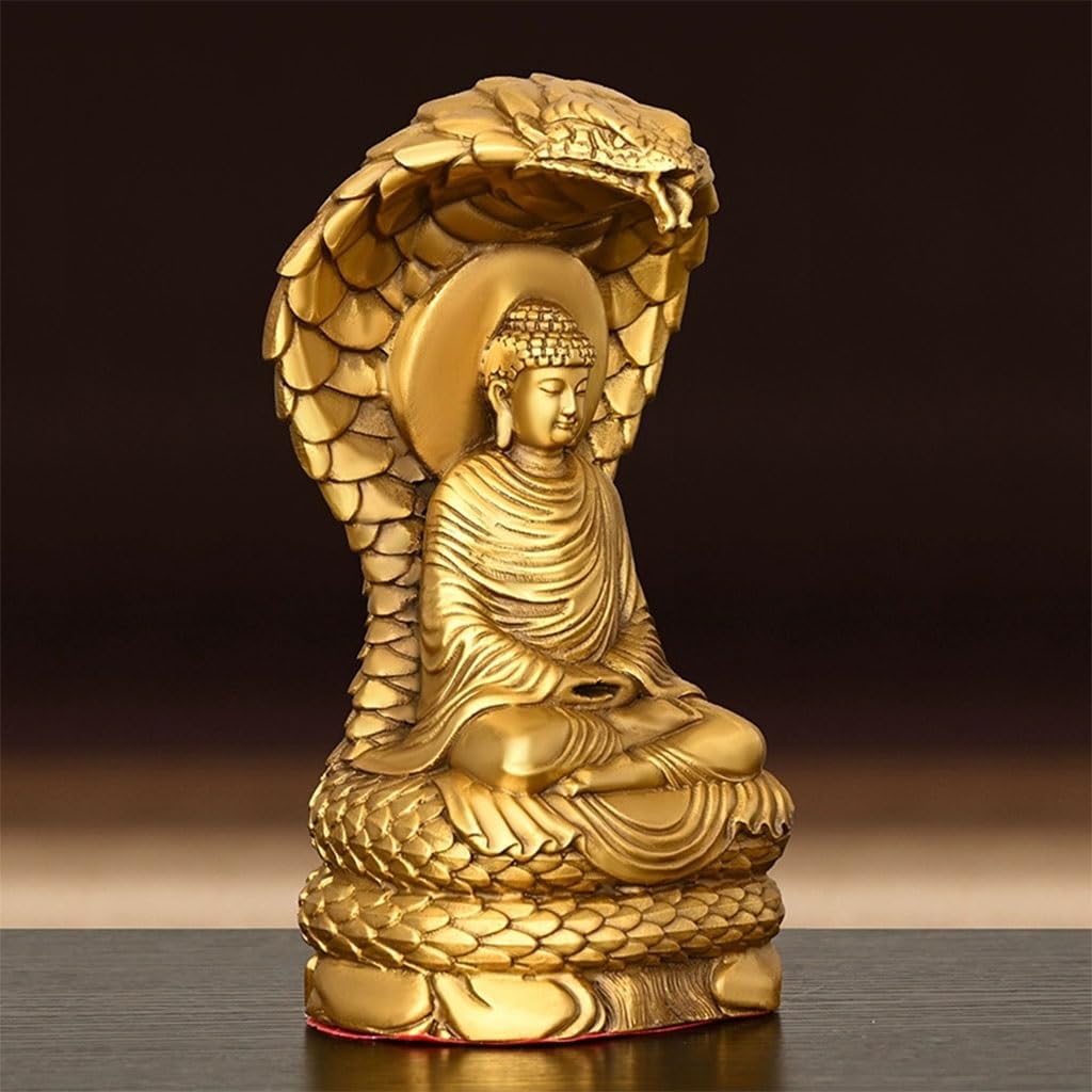 仏教美術 仏像 蛇護仏陀銅像 釈迦牟尼仏仏像 銅製品 工芸品 置物 Amazon｜真鍮釈迦牟尼仏像蛇仏装飾品、仏像彫刻工芸品家庭/オフィス用
